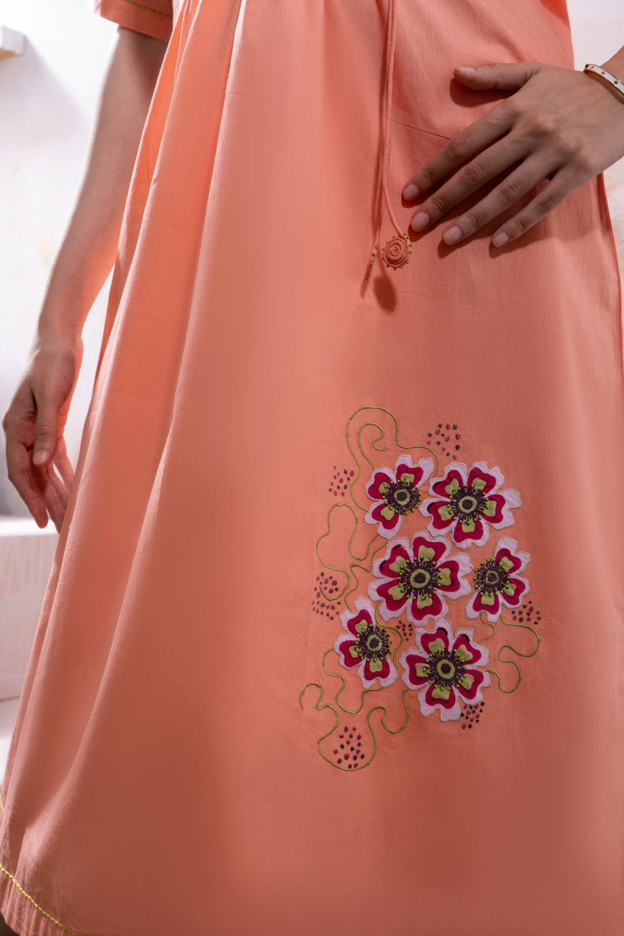 Sifa (Blush Pink) Midi  Dress